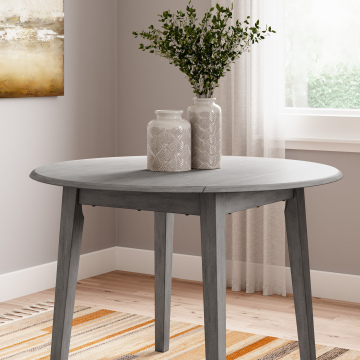Shullden Round DRM Drop Leaf Table
